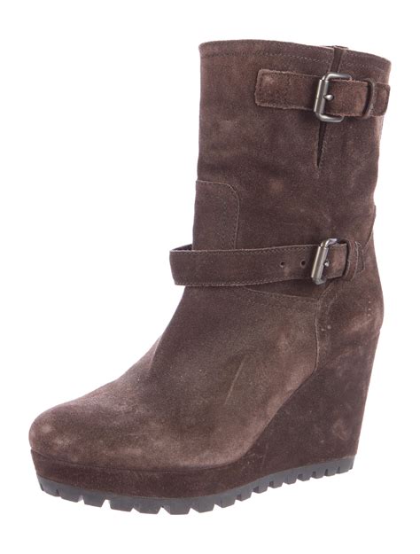 prada sport wedges|prada wedge boots suede.